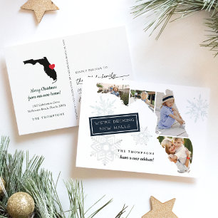 Florida Holiday Moving Announcement Postcard