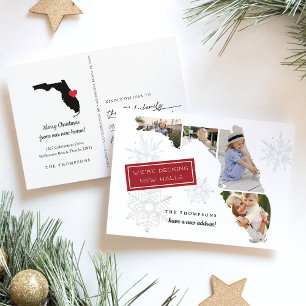 Florida Holiday Moving Announcement Postcard