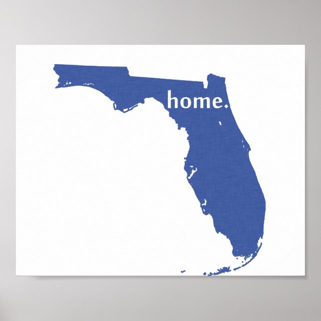 Florida Home blue Poster (Front)