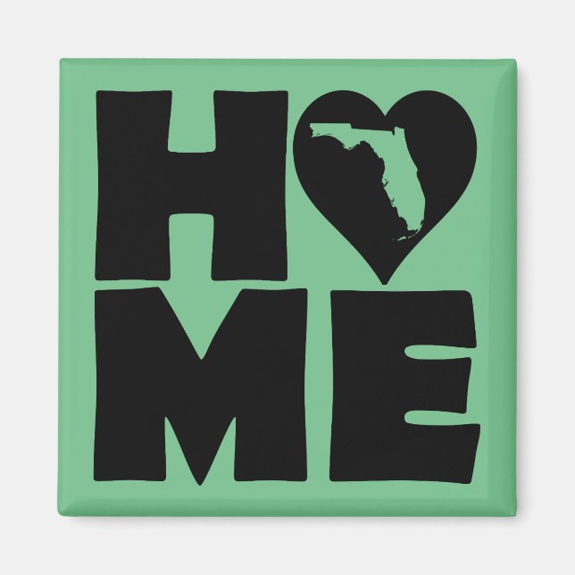 Florida Home Heart State Fridge Magnet (Front)