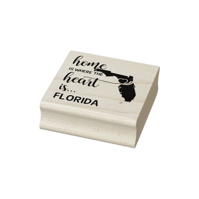 Florida home is where the heart is rubber stamp (Stamp)