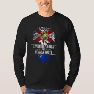 Florida Home Nevada Roots State Tree Flag Love T-Shirt