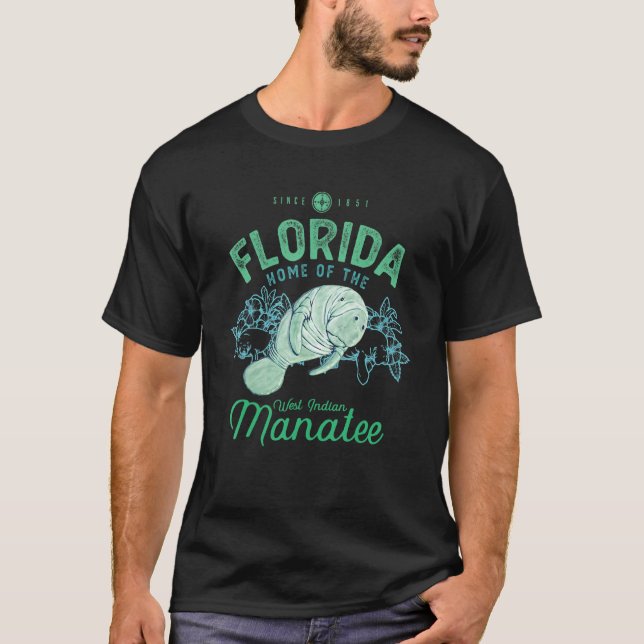Florida Home Of The Manatee Sea Cow 1 T-Shirt (Front)