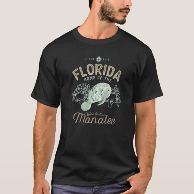 Florida Home Of The Manatee Sea Cow  3 T-Shirt (Front)