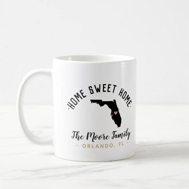 Florida Home Sweet Home Family Monogram Mug (Left)