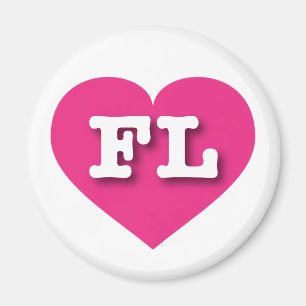 Florida Hot Pink Heart - Big Love Magnet