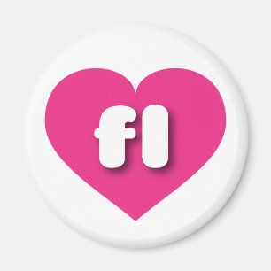 Florida hot pink heart - I love fl Magnet