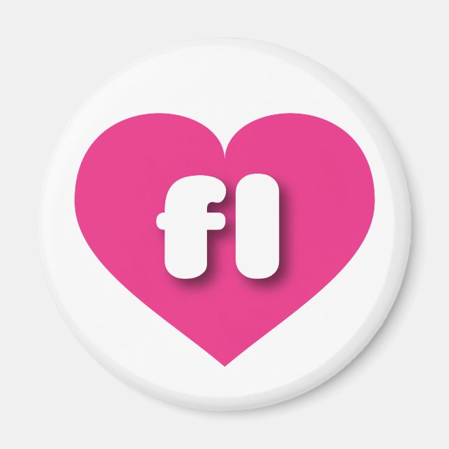 Florida hot pink heart - I love fl Magnet (Front)