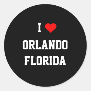 FLORIDA: I Love Orlando, Florida Classic Round Sticker
