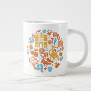 Florida Icons Large Coffee Mug