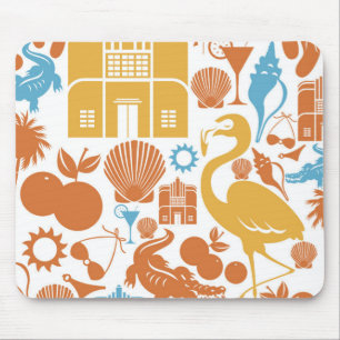 Florida Icons Mouse Pad