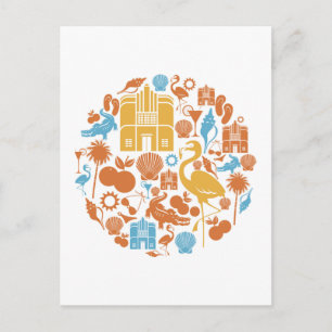 Florida Icons Postcard