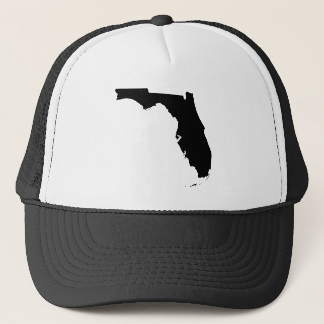 Florida in Black and White Trucker Hat (Front)