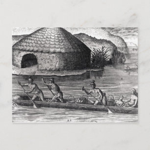 Florida Indians Storing their Crops Postcard