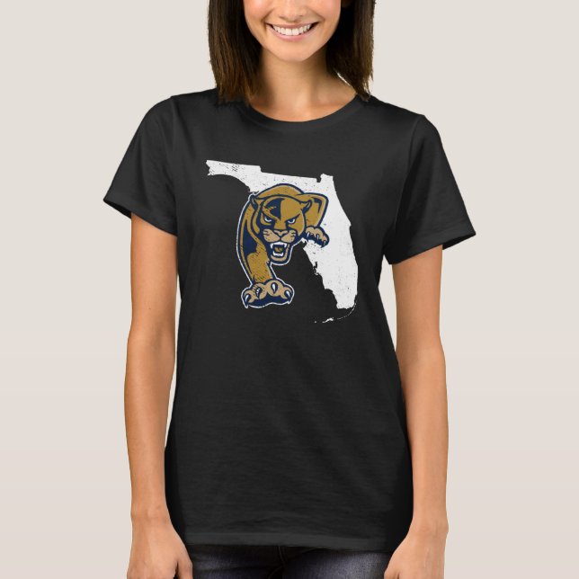 Florida International FIU Panthers State Shape T-Shirt (Front)
