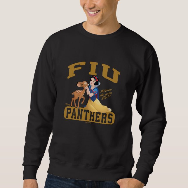 Florida International Golden Panthers Snow White D Sweatshirt (Front)