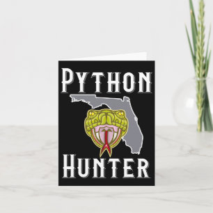 Florida Invasive Pythons Hunting Card