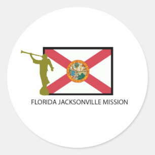 FLORIDA JACKSONVILLE MISSION LDS CTR CLASSIC ROUND STICKER