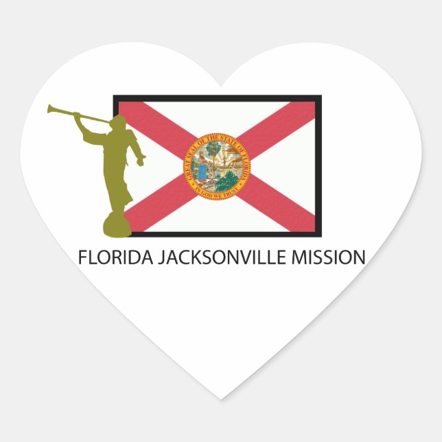 FLORIDA JACKSONVILLE MISSION LDS CTR HEART STICKER (Front)