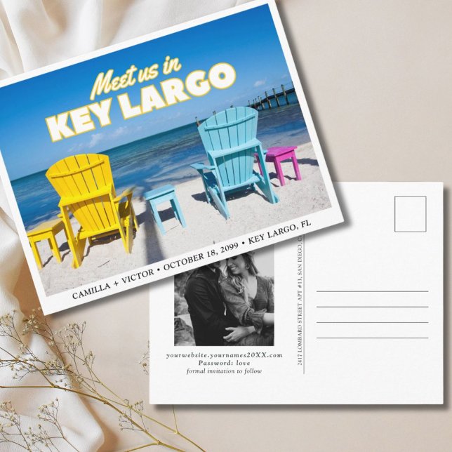 Florida Key Largo Wedding Save the Date Postcard (Florida Key Largo Wedding Save the Date Postcard
)