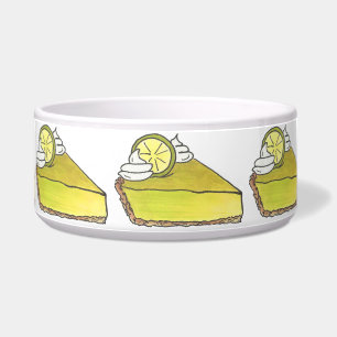 Florida Key Lime Pie Slice Dessert Dog Food Bowl