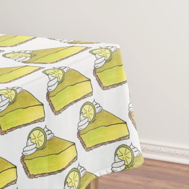 Florida Key Lime Pie Slice Dessert Foodie Baking Tablecloth (In Situ)