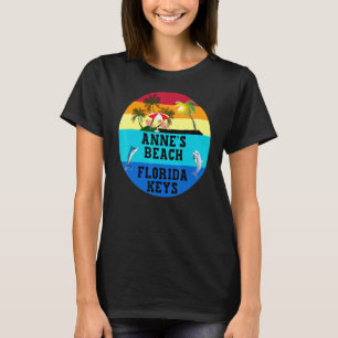 Florida Keys Annes Beach Beach Chairs Palm Trees S T-Shirt