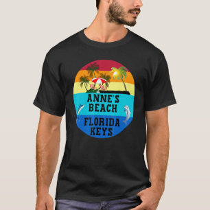 Florida Keys Annes Beach Beach Chairs Palm Trees S T-Shirt