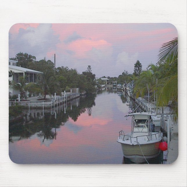 Florida Keys Canal Sunset Mouse Pad (Front)