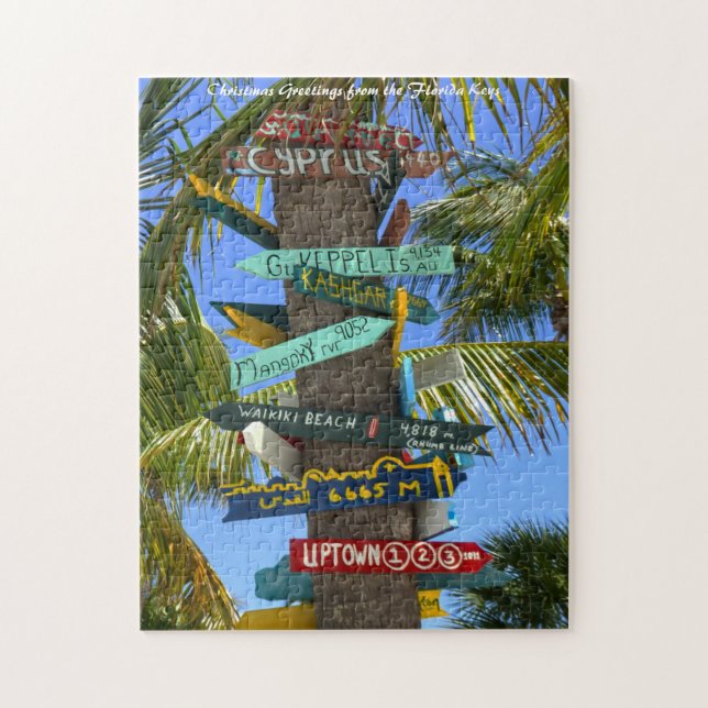 Florida Keys.Christmas Greetings Jigsaw Puzzle (Vertical)