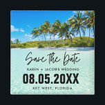 Florida Keys Destination Wedding Save the Date Magnet<br><div class="desc">Wedding save the date magnets,  perfect for your wedding in the Florida Keys (or any tropical or beach location). Use the template to customise with your wedding details.</div>