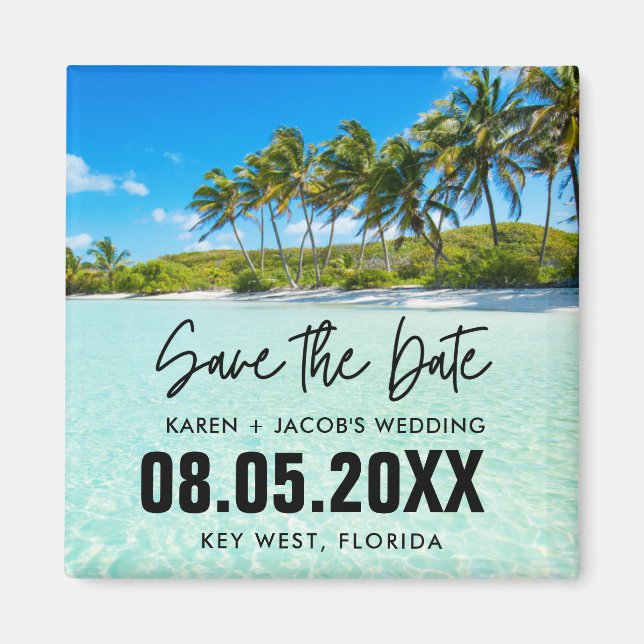 Florida Keys Destination Wedding Save the Date Magnet (Front)