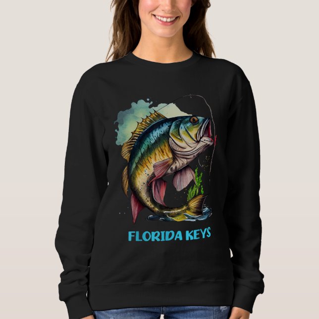 Florida Keys FL Fly Fishing Trip Fisher Flyfishing Sweatshirt (Front)