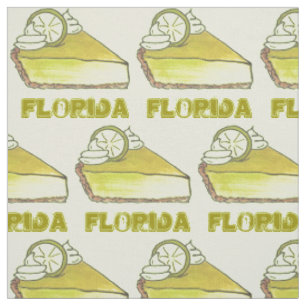 FLORIDA Keys FL Key Lime Keylime Pie Slice Foodie Fabric