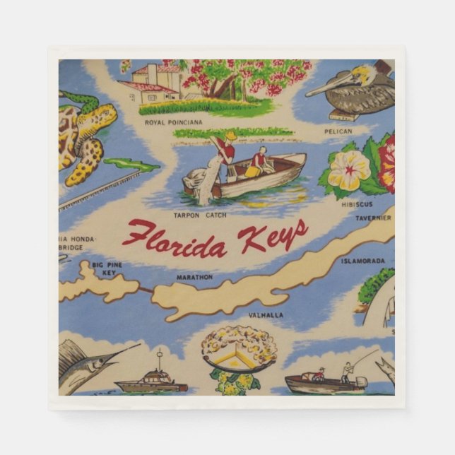 Florida Keys Fun Paper  Napkin (Front)