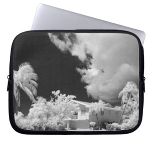 Florida Keys house and its palm trees, USA. Laptop Sleeve