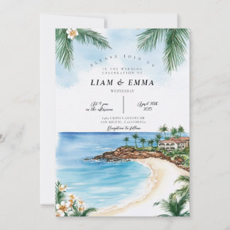 Florida Keys, Key Largo Destination Wedding Invitation