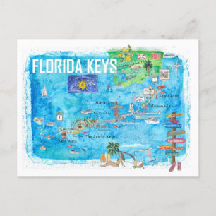 Florida Keys Key West Marathon Key Largo Postcard