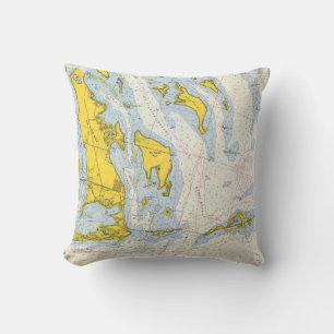 Florida Keys nautical chart map Cushion