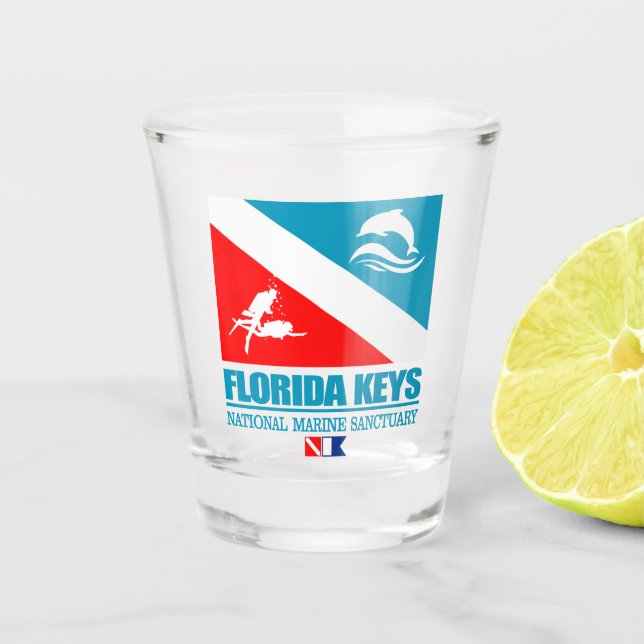 Florida Keys NMS (sq) Shot Glass (Front)