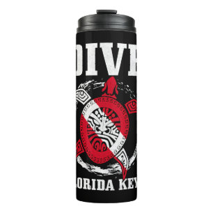 Florida Keys Scuba Diving Flag Sea Turtle Scuba Di Thermal Tumbler
