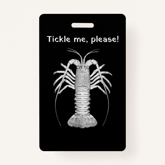 Florida Keys Spiny Lobster Tickle Me, Please ID Badge (Front)