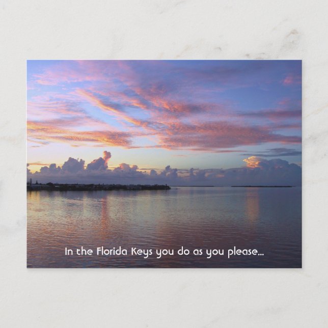 Florida Keys Sunset Postcard (Front)