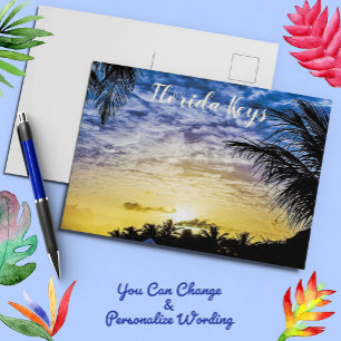 Florida Keys Sunset Postcard