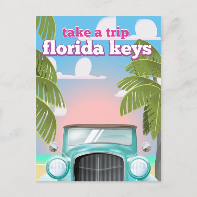 Florida Keys Travel poster Postcard (Front)