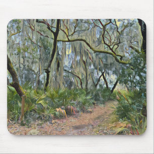 Florida Lace Spanish Moss Impressionist Art Mouse Pad