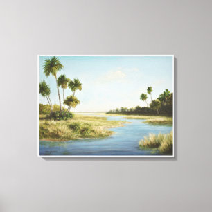 Florida Landscape Painting Print – Wetlands