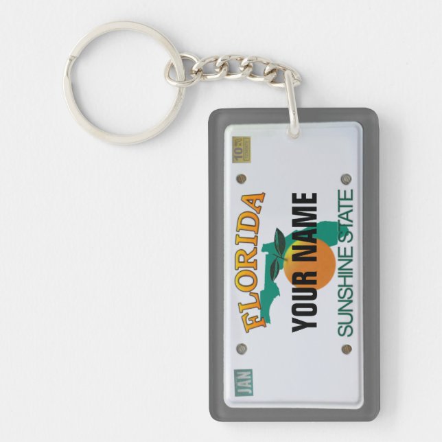 Florida License Plate Key Ring (Front)