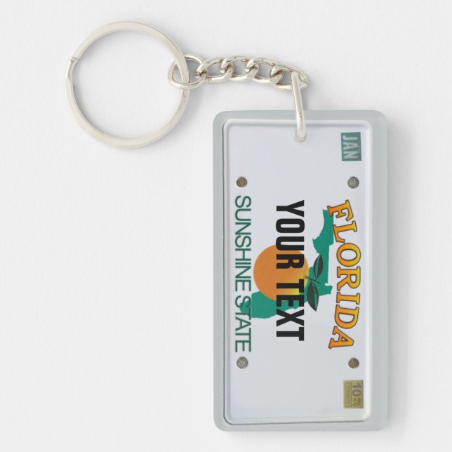 Florida License Plate Key Ring (Front)