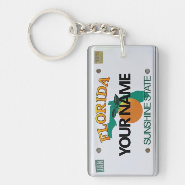 Florida License Plate Keychain (Front)
